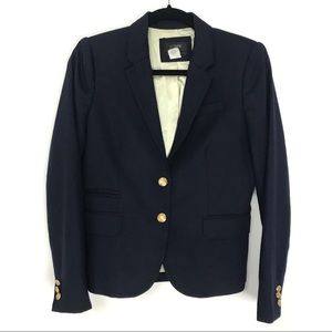J. Crew Womens 4 Classic Schoolboy Blazer Navy